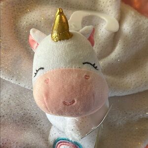 Plush Unicorn Lovey with Rattle-NWT